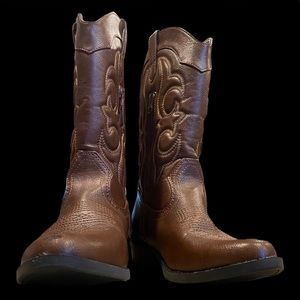 Cat & Jack Girls' Montana Zipper Western Cowboy Boots